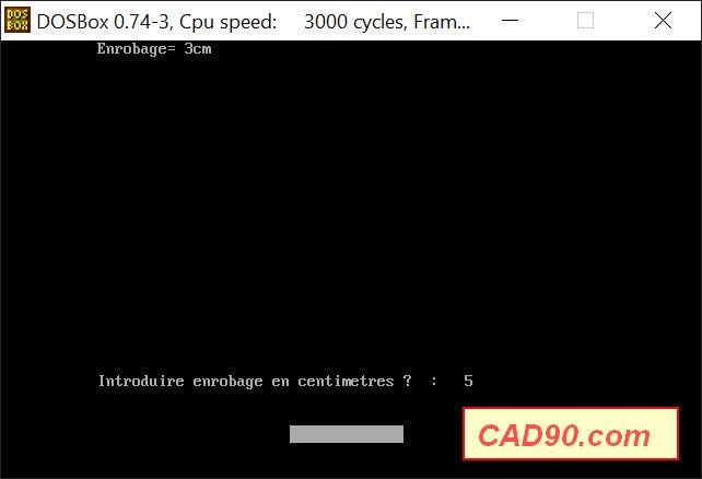 Saisie de l'enrobage des armatures dans CAD90